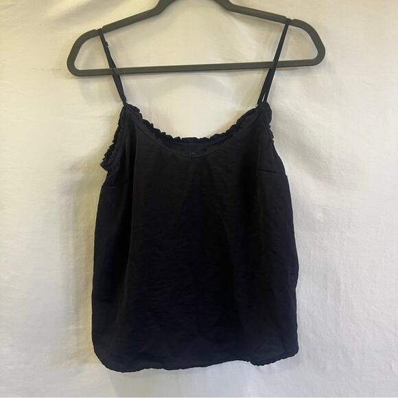 Abercrombie & Fitch Navy Camisole Top Womens Small Soft Girl Dainty Coastal Work - Picture 1 of 8